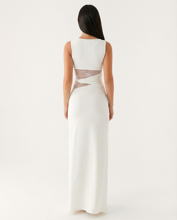 Adelle Lace Panel Maxi Dress