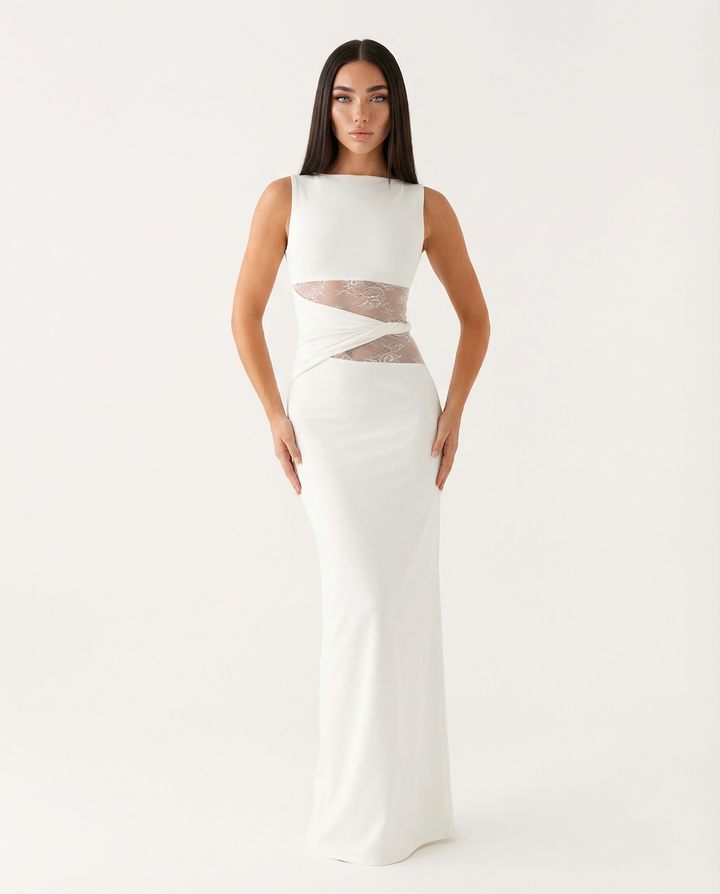 Adelle Lace Panel Maxi Dress