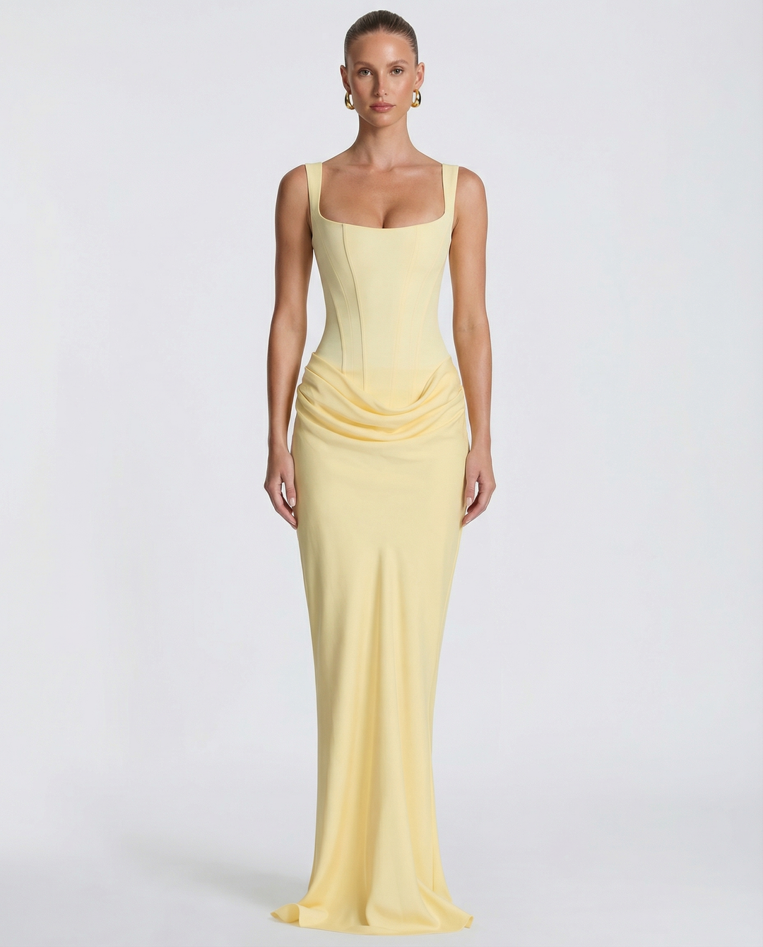 Luna Contour Draped Maxi Dress
