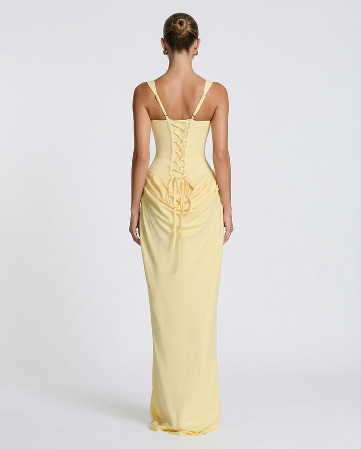 Luna Contour Draped Maxi Dress