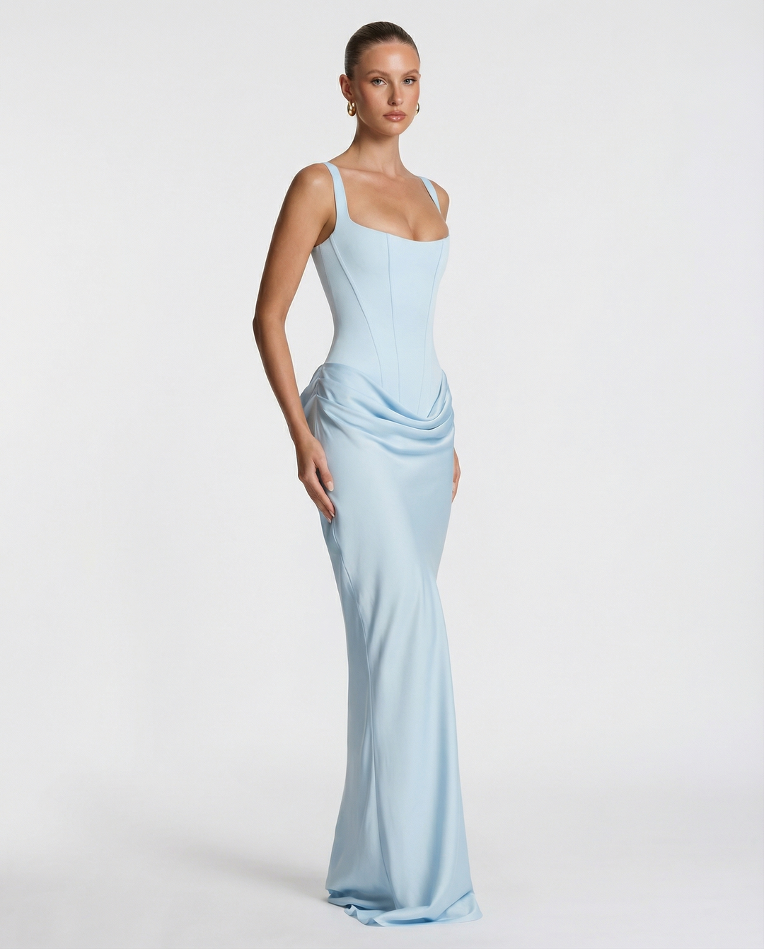 Luna Contour Draped Maxi Dress