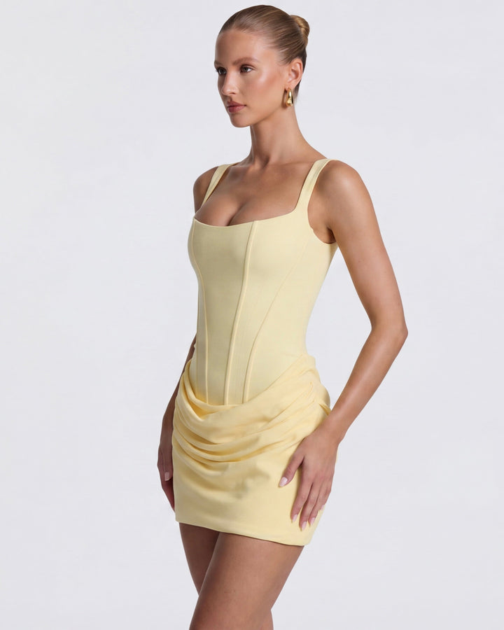 Elsie Contour Draped Mini Dress