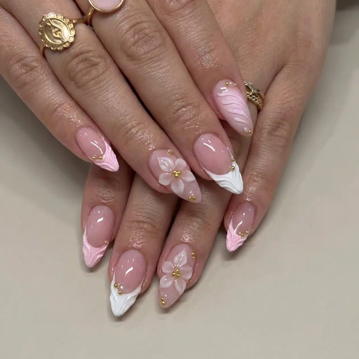 Pink Petal Bloom Press-On Nails