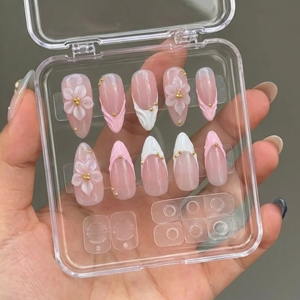 Pink Petal Bloom Press-On Nails