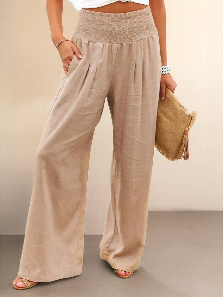 Dune Smocked Wide Leg Pants