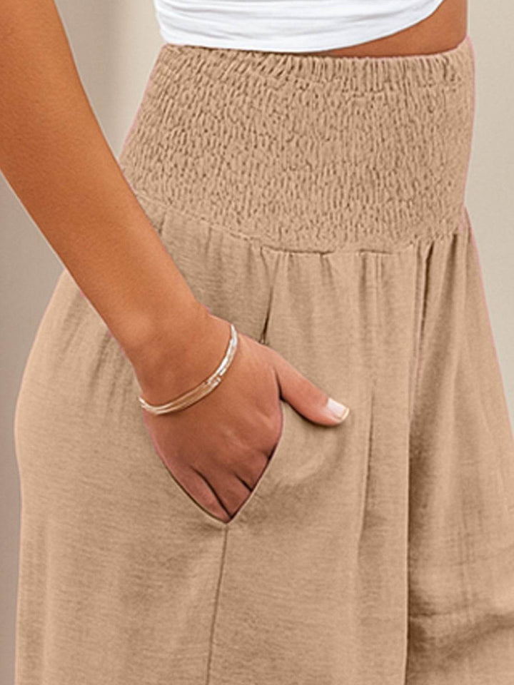 Dune Smocked Wide Leg Pants