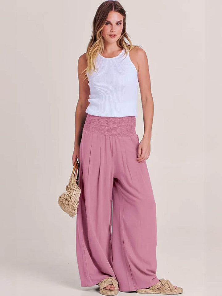 Dune Smocked Wide Leg Pants