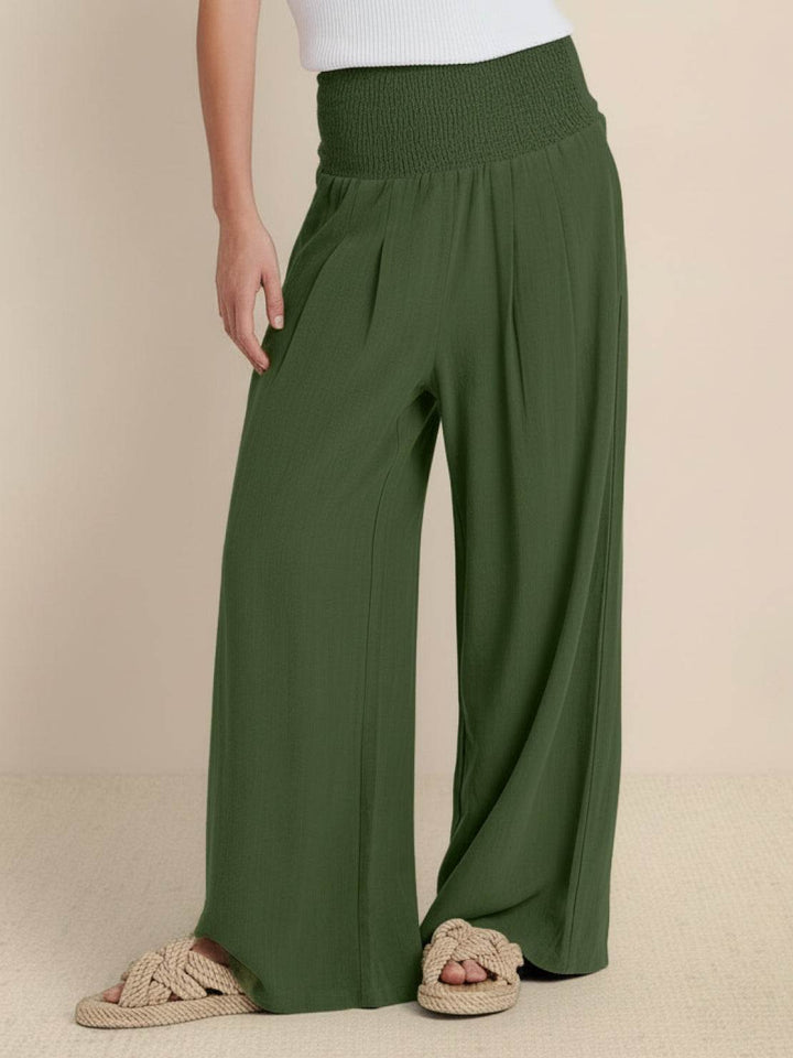 Dune Smocked Wide Leg Pants