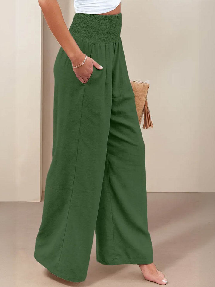 Dune Smocked Wide Leg Pants