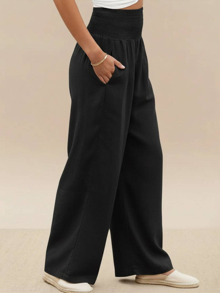 Dune Smocked Wide Leg Pants