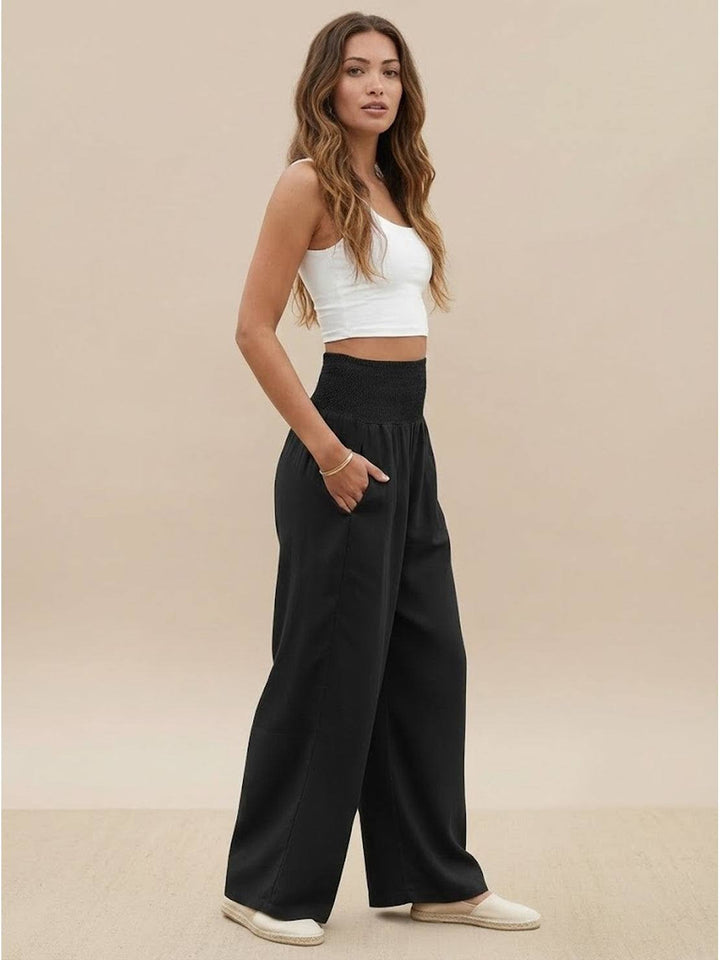 Dune Smocked Wide Leg Pants