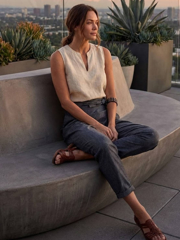 Atlas Wrap Waist Tapered Pants