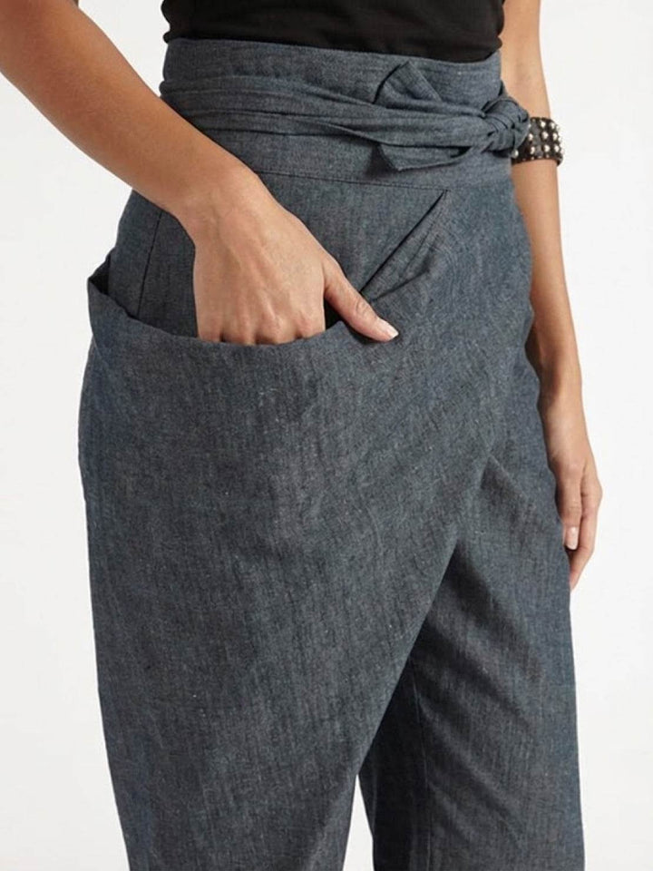 Atlas Wrap Waist Tapered Pants