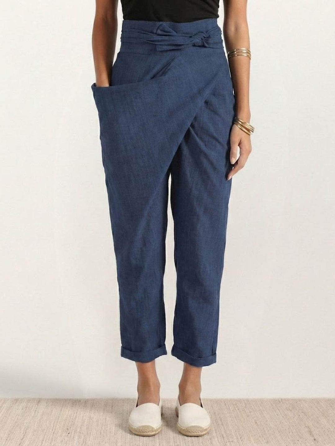 Atlas Wrap Waist Tapered Pants