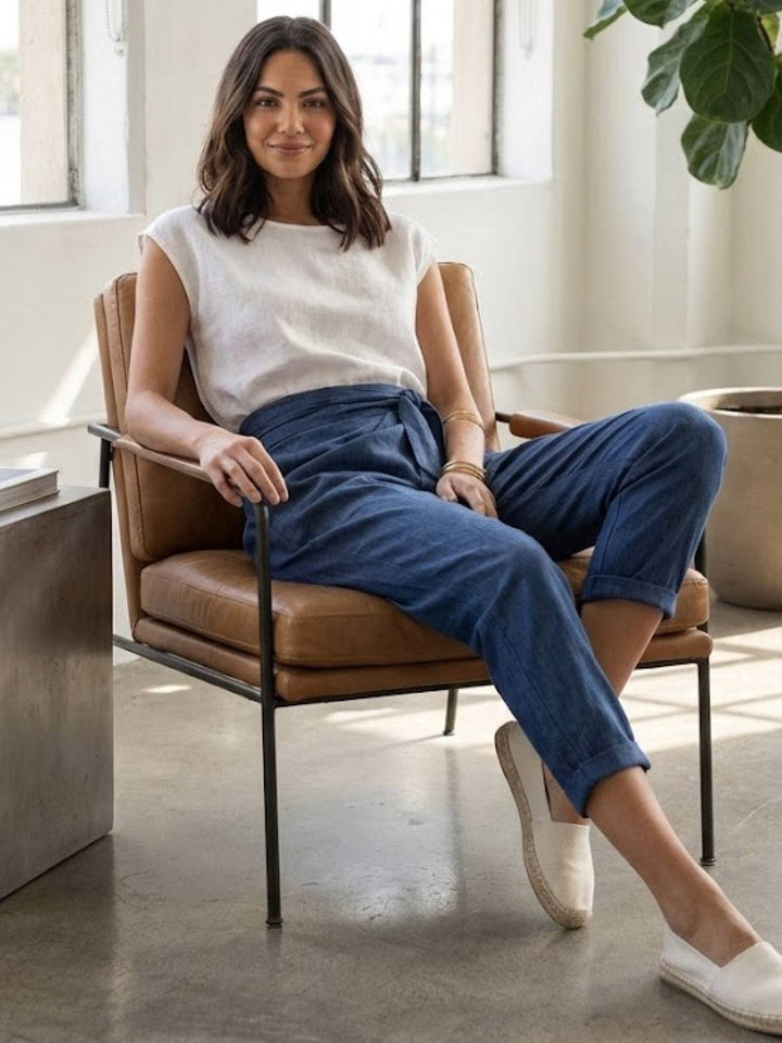 Atlas Wrap Waist Tapered Pants