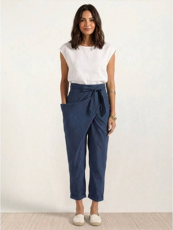 Atlas Wrap Waist Tapered Pants