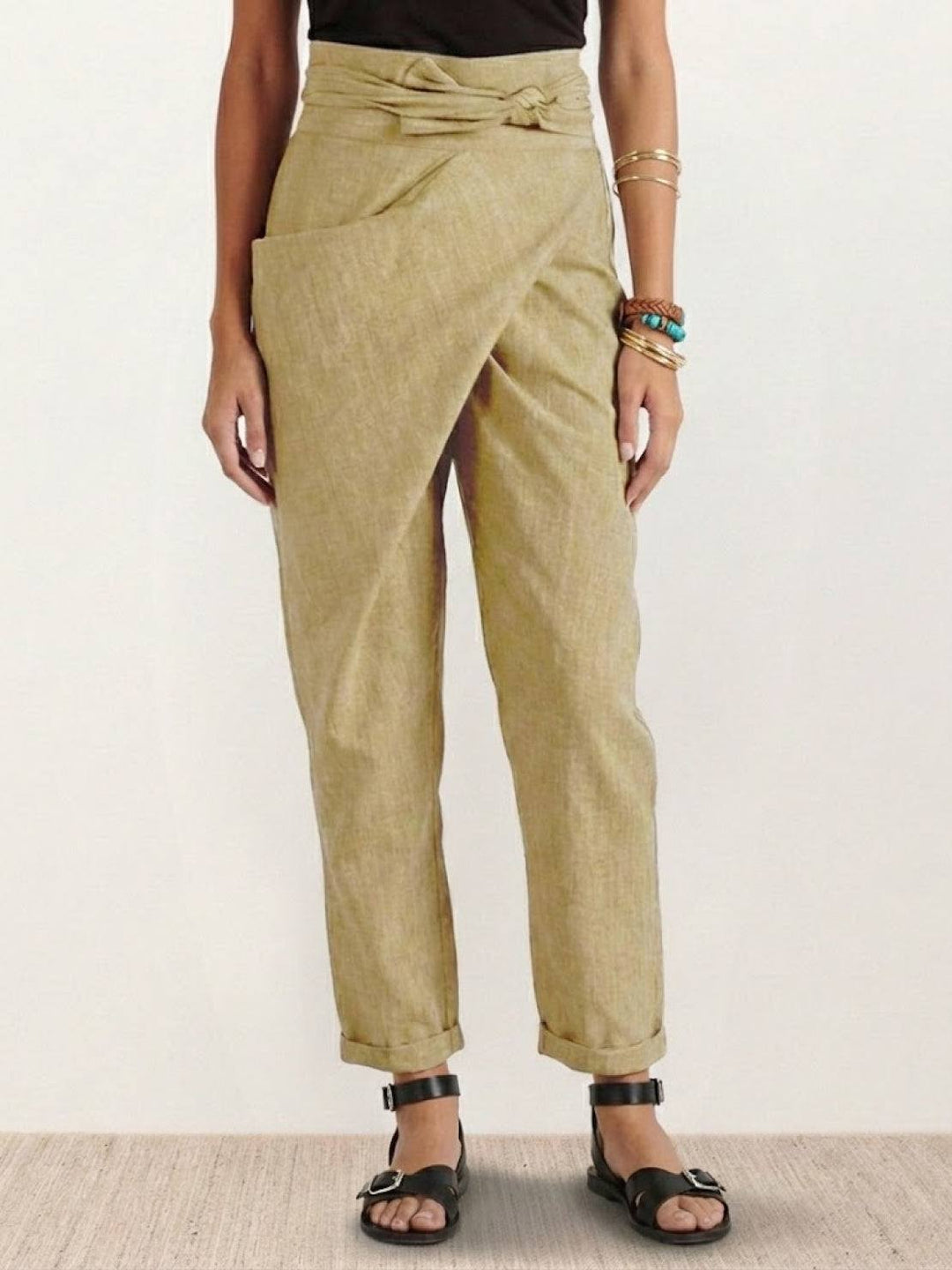 Atlas Wrap Waist Tapered Pants