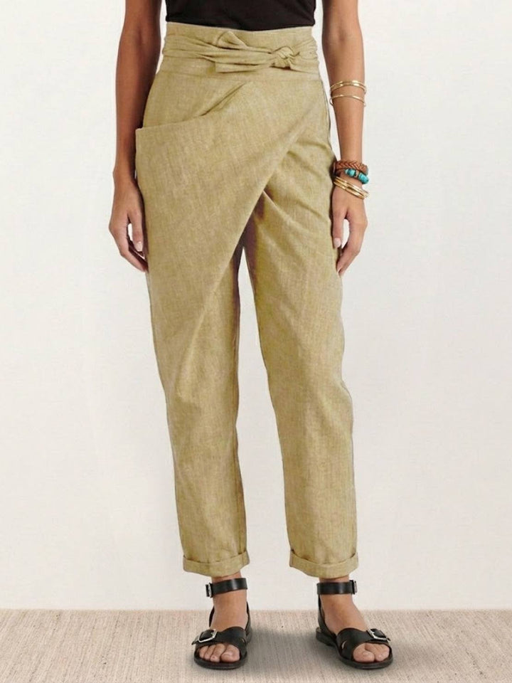 Atlas Wrap Waist Tapered Pants