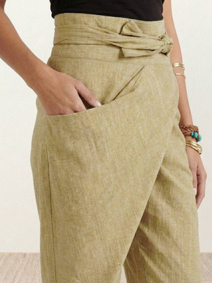 Atlas Wrap Waist Tapered Pants