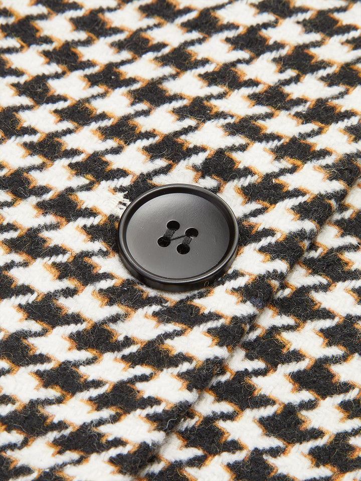 Clover Belted Houndstooth Blazer