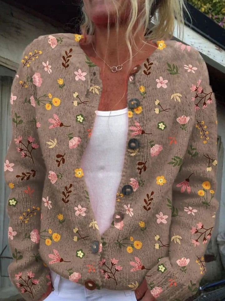 Fawn Floral Print Cardigan