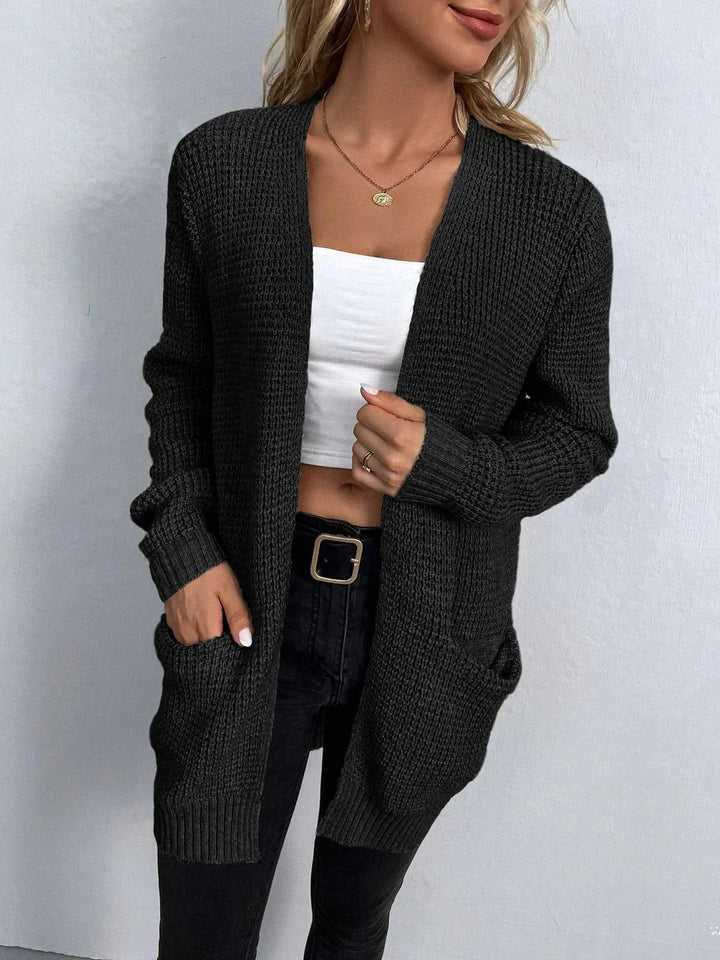 Flannery Ribbed Open Front Cardigan