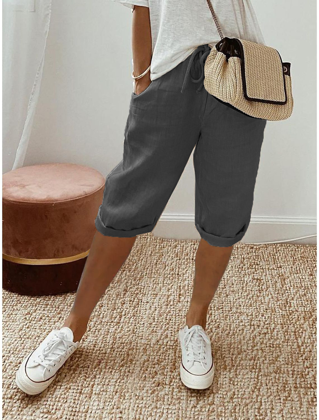 Anne Drawstring Bermuda Shorts