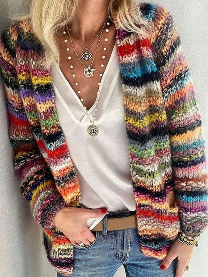Meliora Multicolor Stripe Cardigan