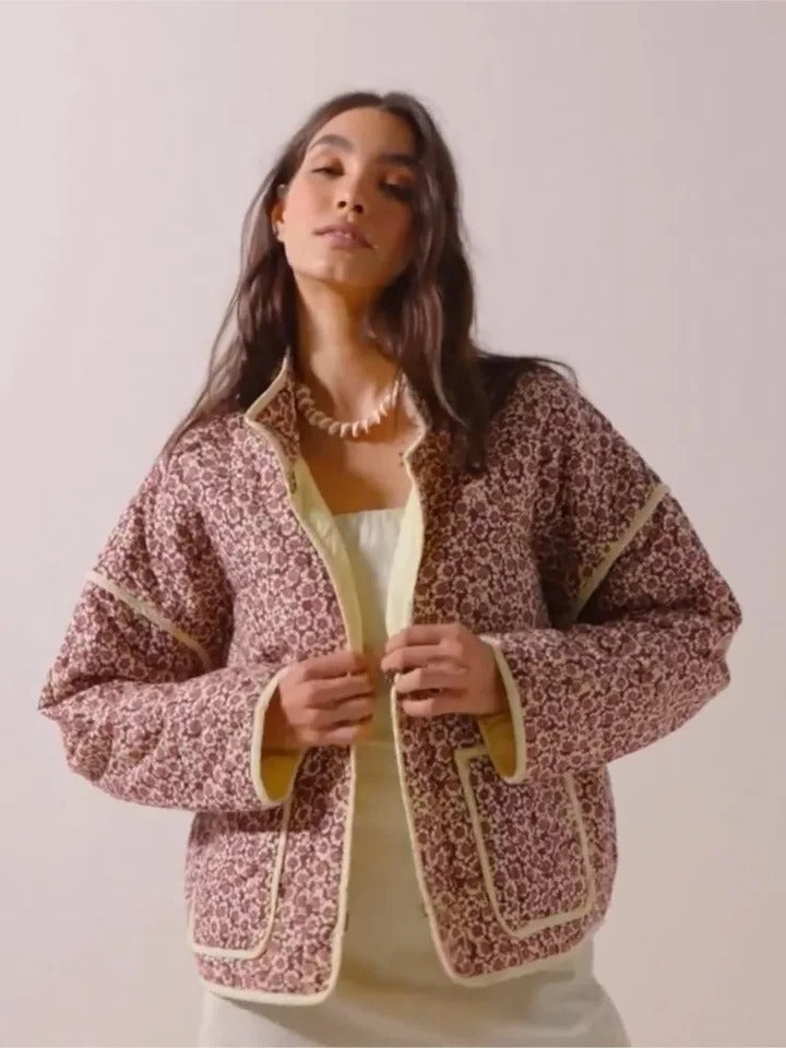 Vesna Printed Contrast Trim Jacket