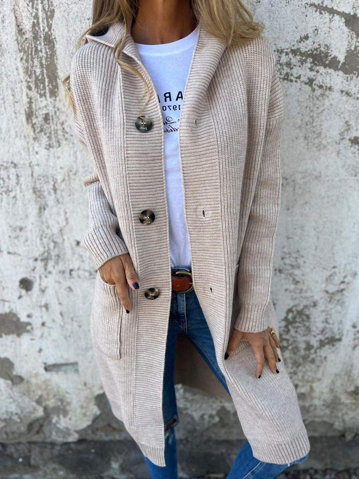 Delia Longline Button Cardigan