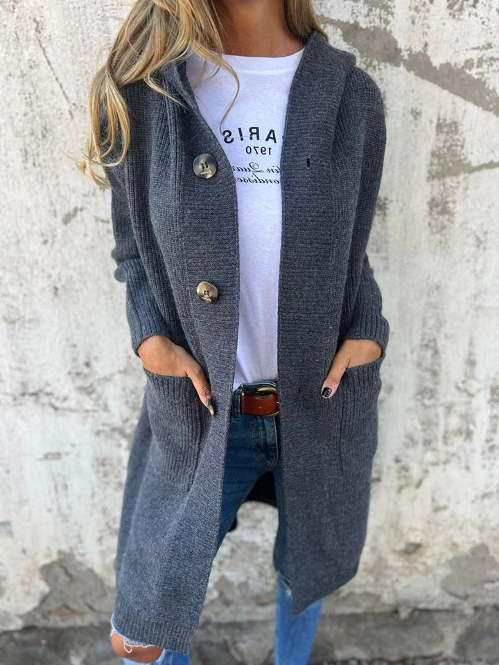 Delia Longline Button Cardigan