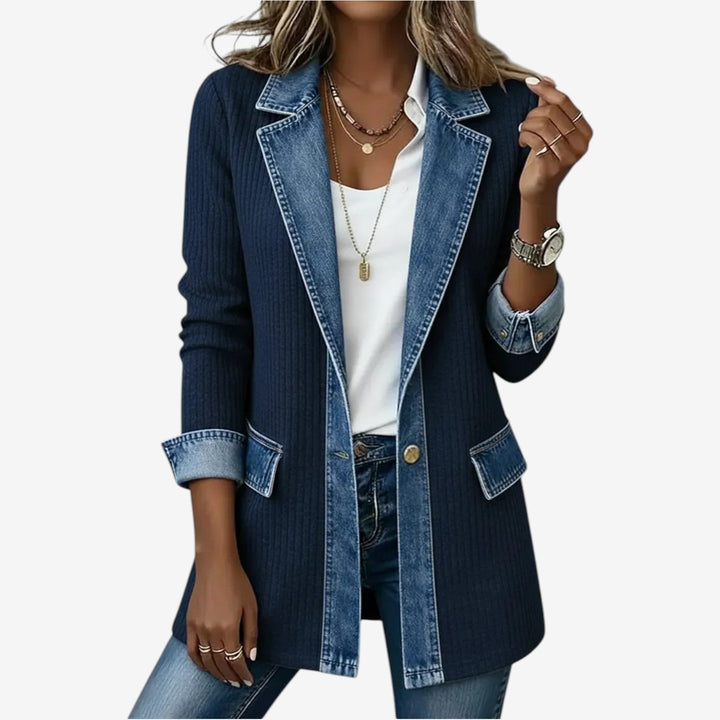 Greta Contrast Trim Longline Jacket