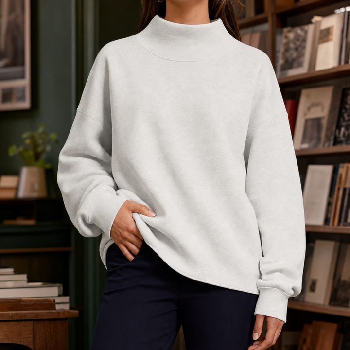 Lyca Mock Neck Relaxed Sweater