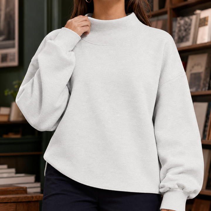 Lyca Mock Neck Relaxed Sweater