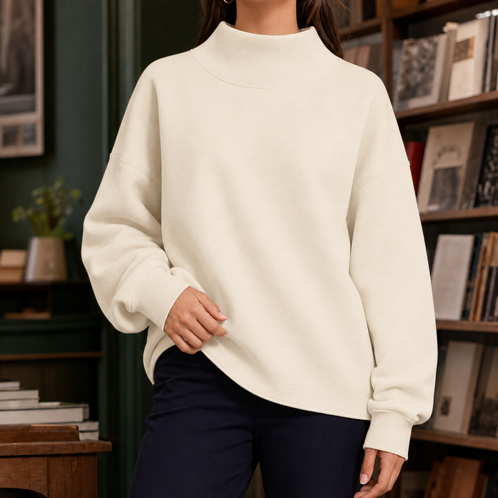 Lyca Mock Neck Relaxed Sweater
