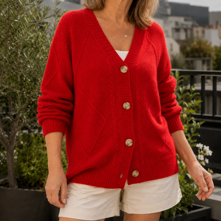 Oriana V-Neck Button Front Cardigan