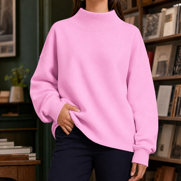 Lyca Mock Neck Relaxed Sweater