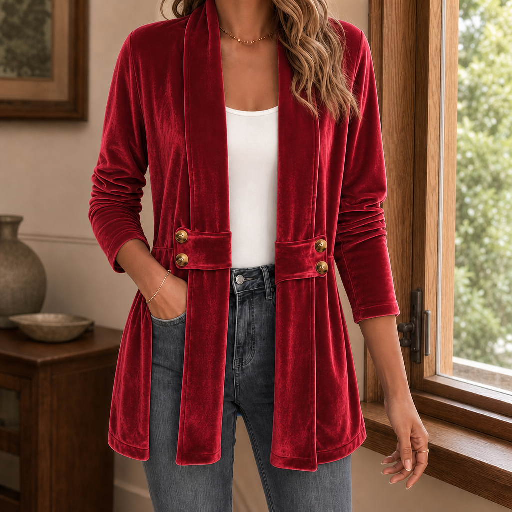 Rina Open Front Longline Cardigan