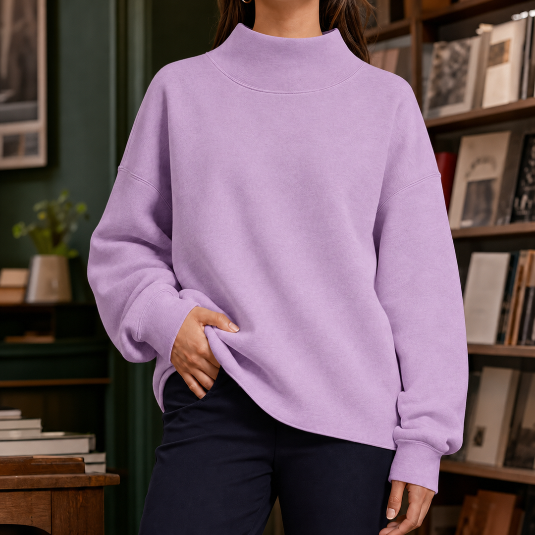 Lyca Mock Neck Relaxed Sweater