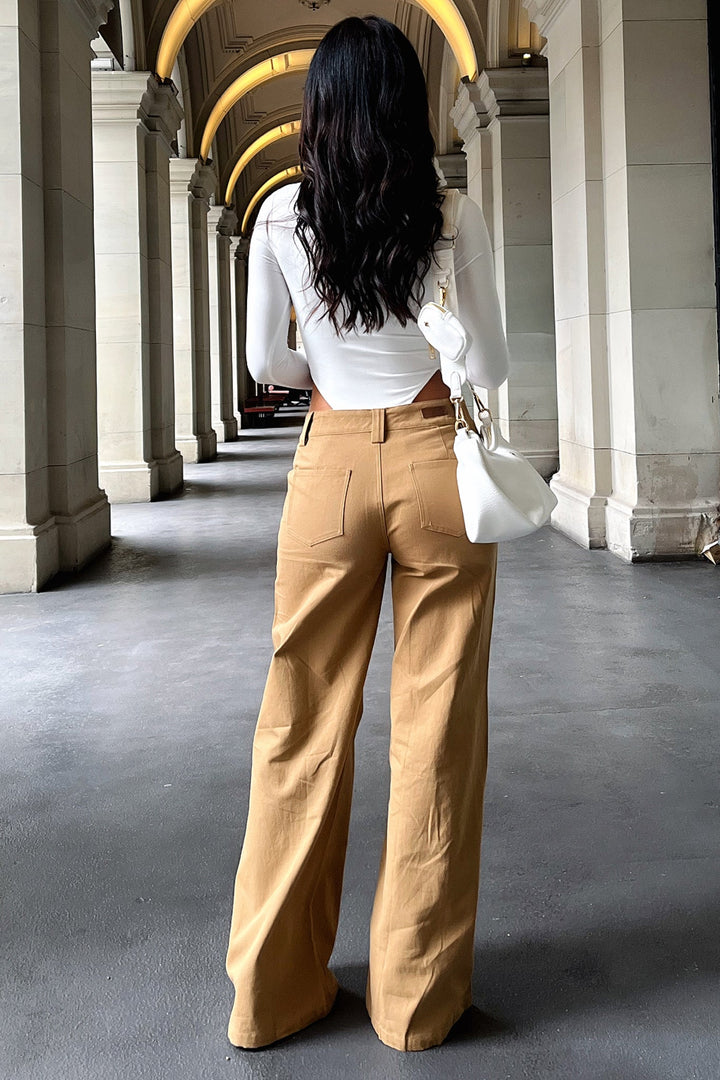 Inaya Wide Leg Denim Pants
