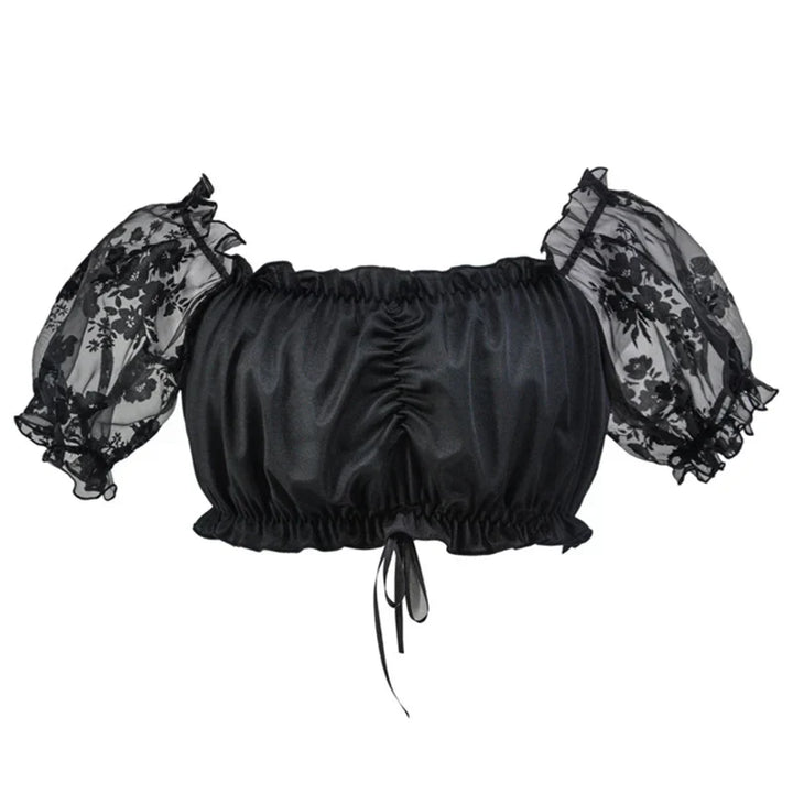 Fabienne Ruched Trim Puff Sleeve Dirndl Blouse