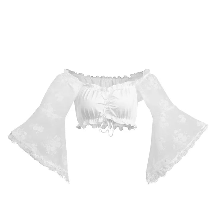 Fabienne Ruched Trim Puff Sleeve Dirndl Blouse