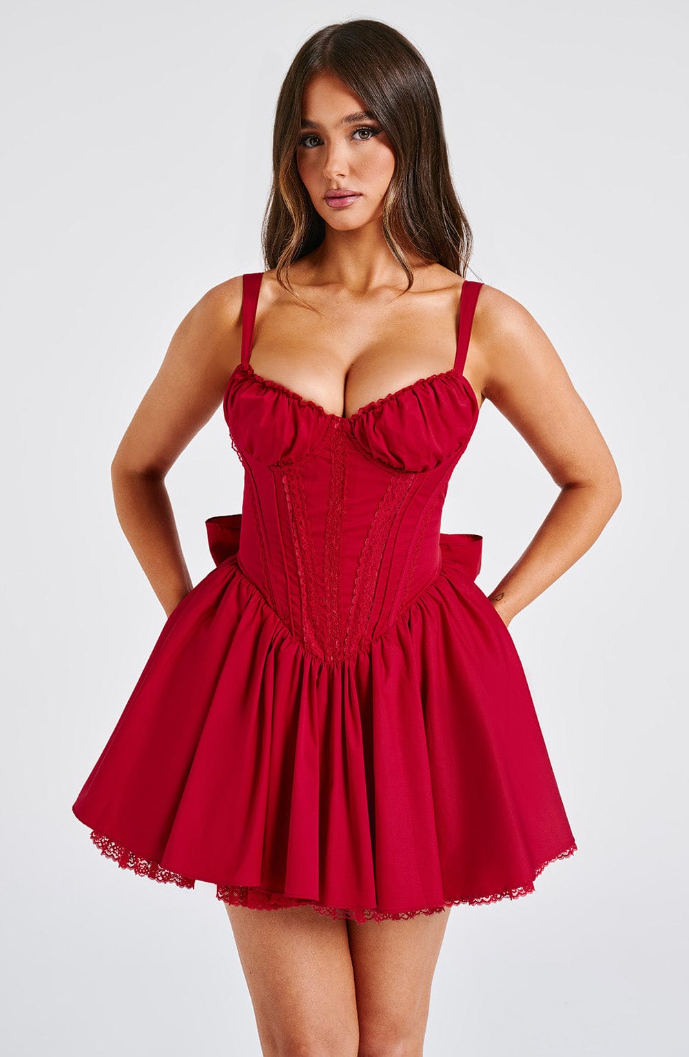 Jody Bow Detail Corset Mini Dress