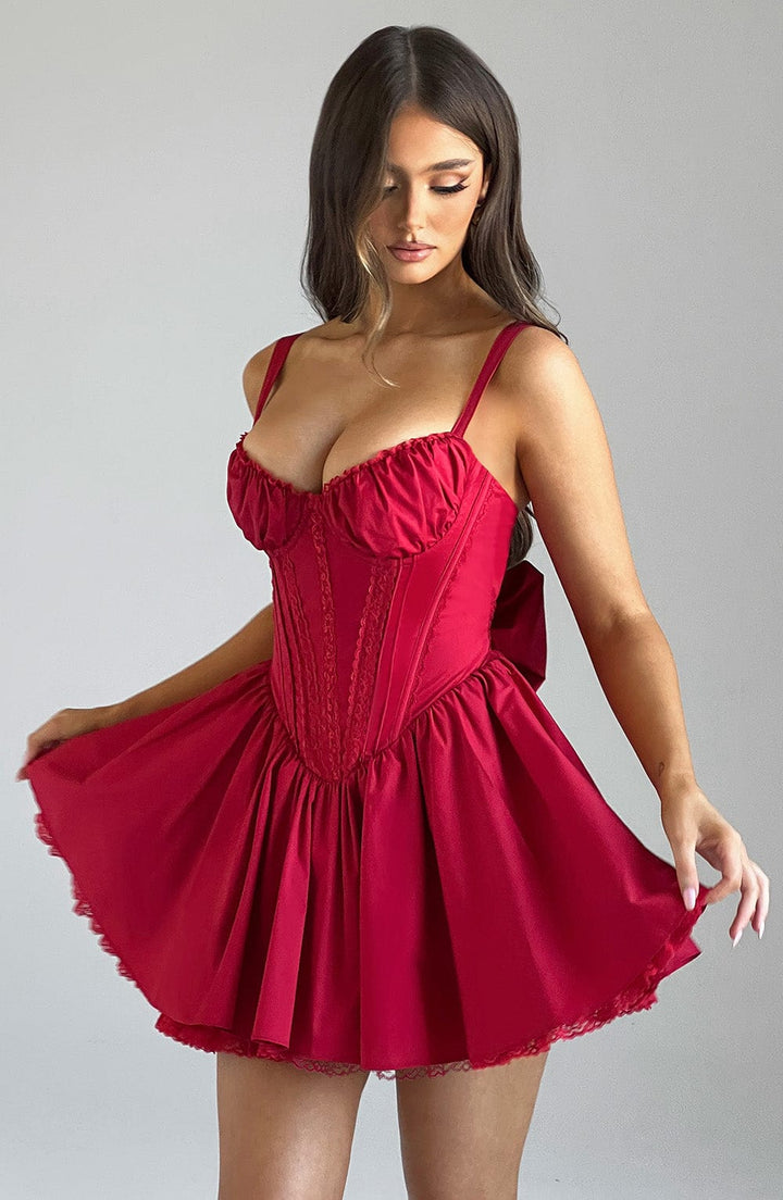 Jody Bow Detail Corset Mini Dress