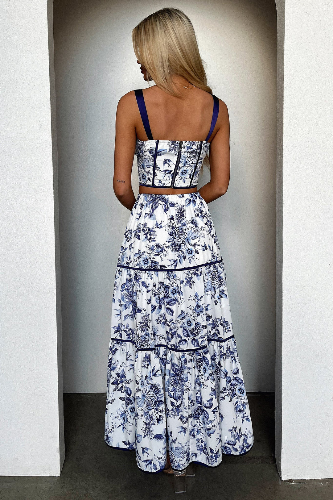 Joy Tiered Floral Maxi Skirt