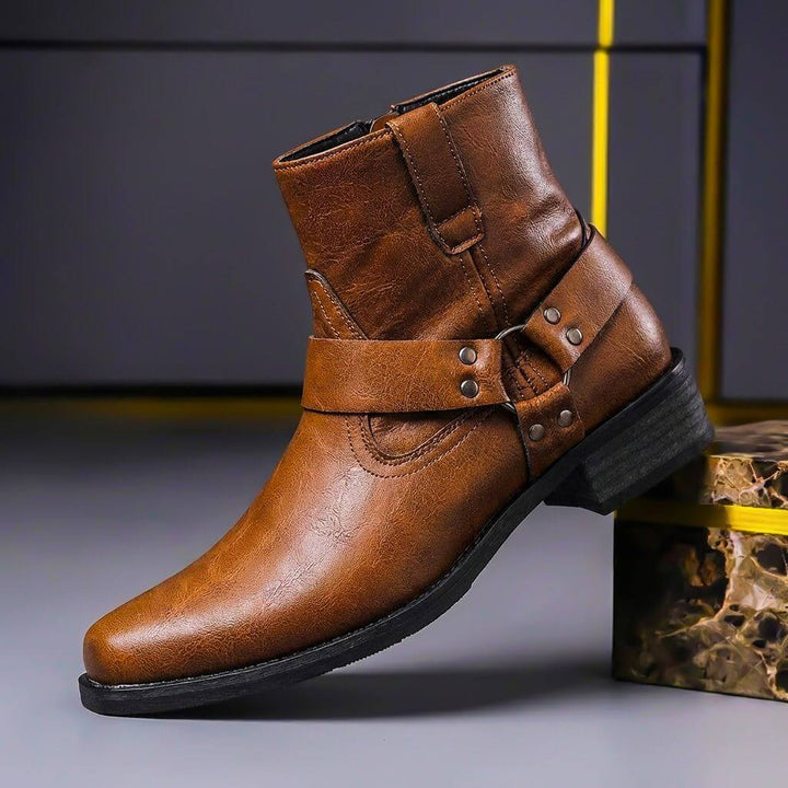 Layla Harness Detail Ankle Boots
