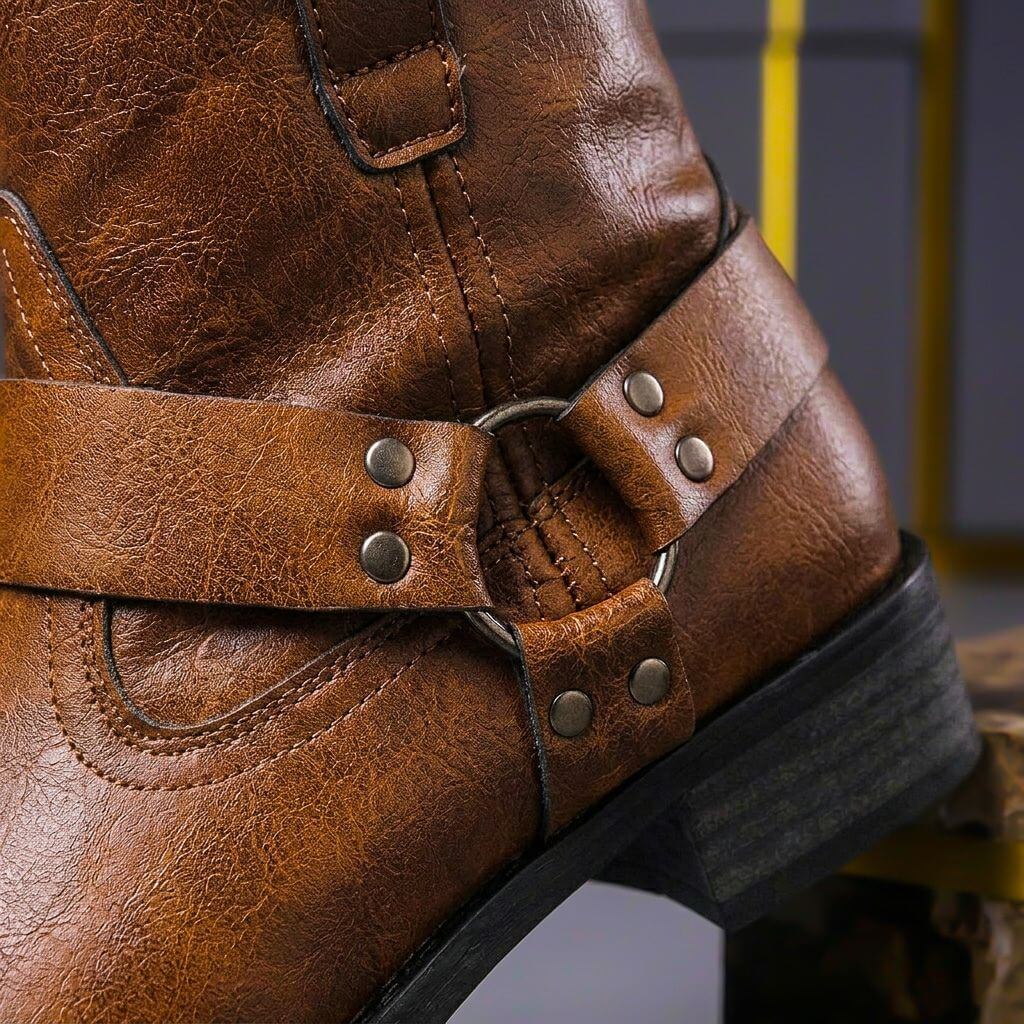 Layla Harness Detail Ankle Boots