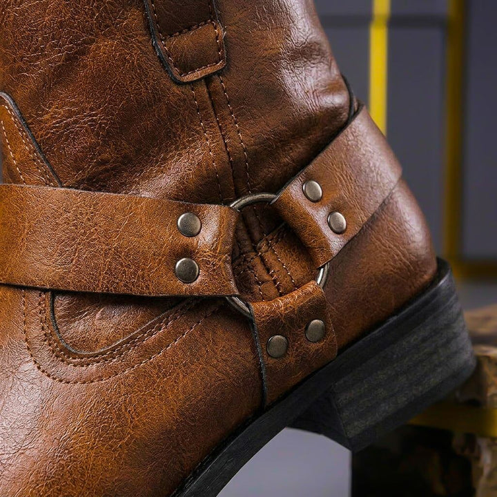 Layla Harness Detail Ankle Boots
