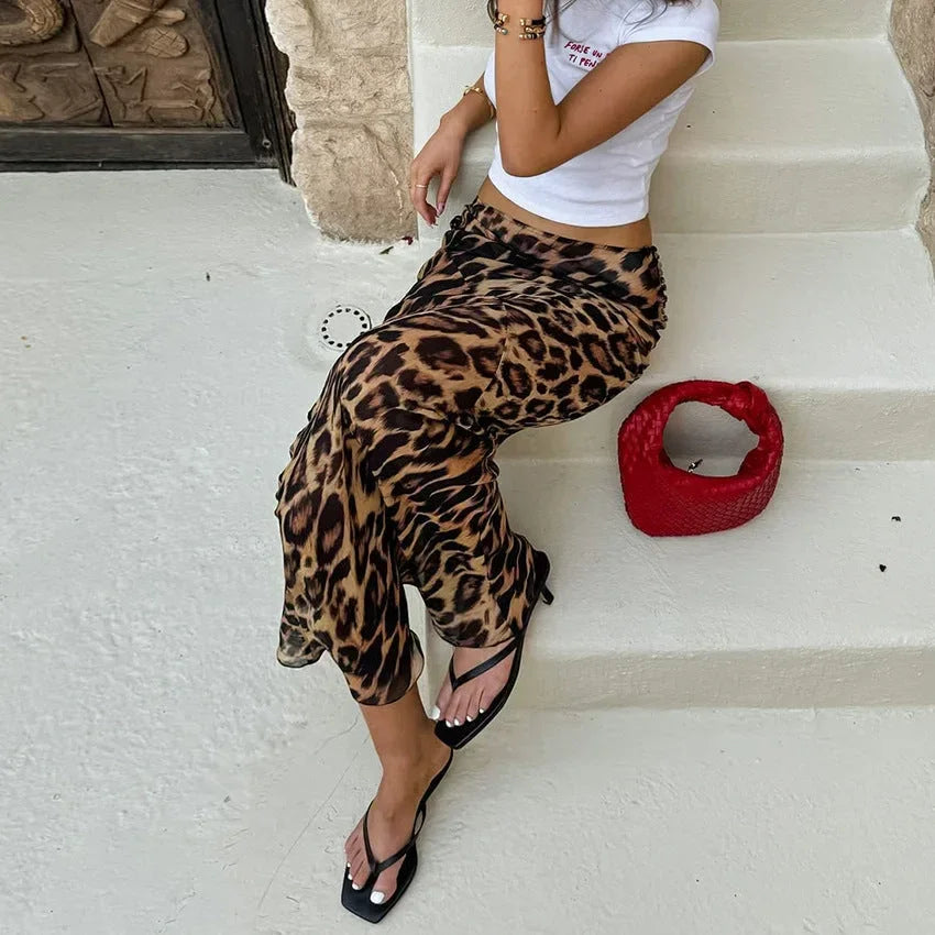 Colette Leopard Print Maxi Skirt