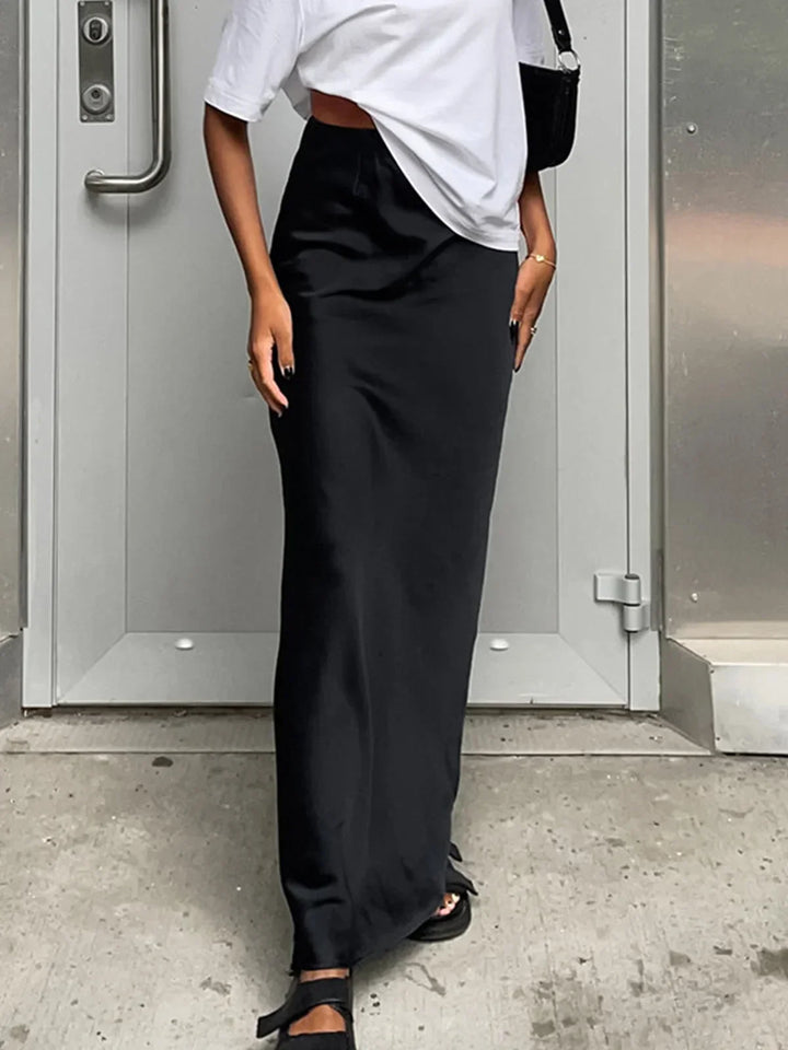 Veda Satin Slip Maxi Skirt